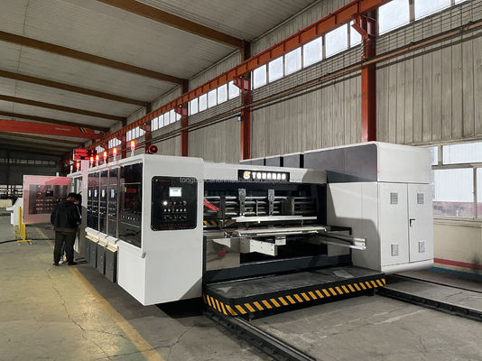 4 χρώματα εκτύπωση Slotting Die-κόψιμο φακέλου κόλλημα Strapping Box Making Line Machine
