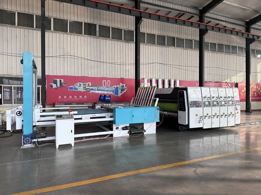 Αυτοματοποιημένο Flexo Slotter περιστροφικό κοπτήρα με νερό μελάνι εκτυπωτή και stripping stacker