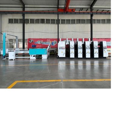 180000 KG Αυτοματοποιημένη υψηλής ταχύτητας κυψέλη Flexo τετραχρωματικός εκτυπωτής Diecutter Shacker