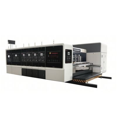 40000 KG High Definition Flexo Printing Slotting Rotary Die Cutting Machine για κυματοειδές κουτί χαρτονιού