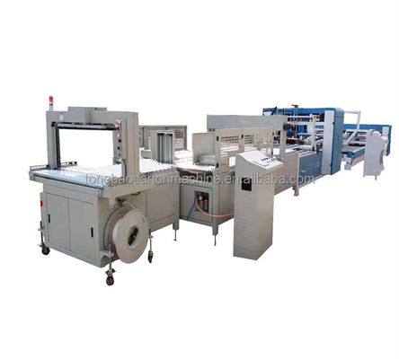 Μηχανή κυματοειδούς κουτιού 12 mm με Flexo Printer Slotter Die Cutter Folder Gluer Inline