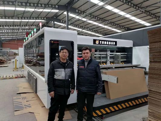 1200mm Αυτοματοποιημένη Φλεξοτύπωση Slotting Die Cutting Folding Glueing Strapping Inline Machine