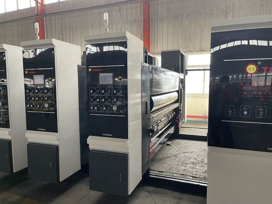 1200mm Αυτοματοποιημένη Φλεξοτύπωση Slotting Die Cutting Folding Glueing Strapping Inline Machine