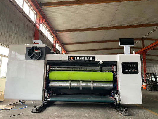 1500 mm Flexo 4 χρωματική εκτύπωση Slotting Die Cutting Folding Gluing Strapping Sticky Line Μηχανή