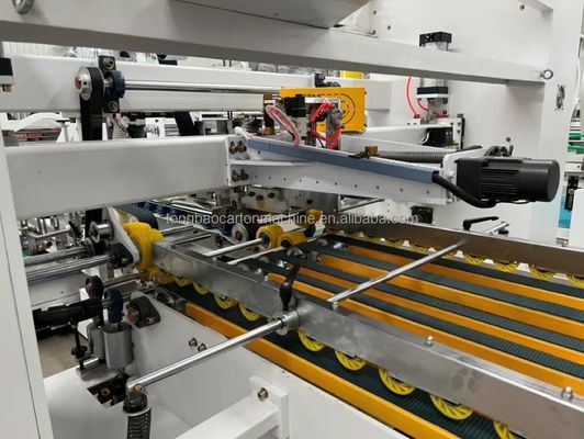 Πλήρως αυτόματο κυματοειδές κουτί χαρτονιού Φώτορα Gluer Stitcher σε γραμμή για χαρτί χαρτονιού