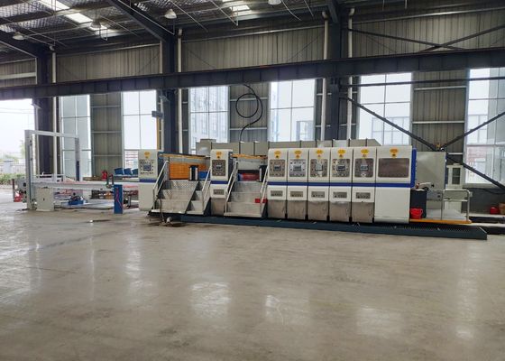 Υψηλής ευκρίνειας 4 χρώματα Flexo εκτυπωτική μηχανή με περιεχόμενο Rotary Slotter τέλεια